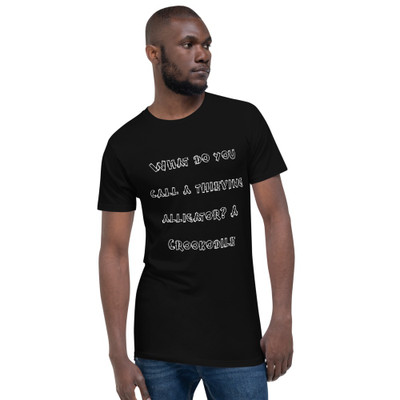 What do you call a thieving alligator? A Crookodile - Long Body Urban Tee Funny quotes 7837202
