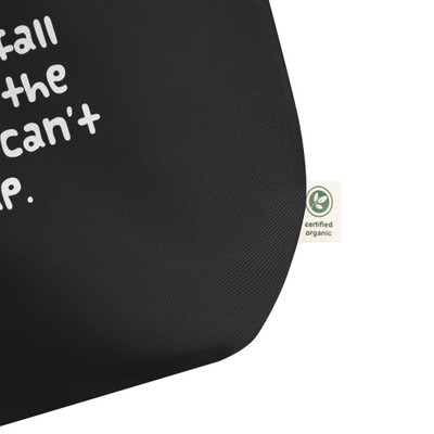 At night I fall asleep. In the morning I can't get up. - Organic Cotton Large Tote Funny quotes 7841340