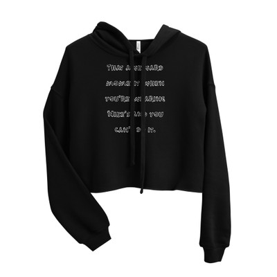 That awkward moment when you're wearing Nike's and you can't do it. - Women's Fleece Crop Hoodie Funny quotes 7836062