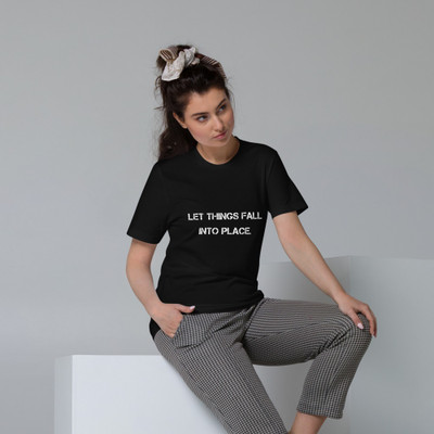 Let things fall into place. - Unisex Organic Cotton T-Shirt Motivational quotes 7848618