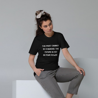 The past cannot be changed. The future is yet in your power. - Unisex Organic Cotton T-Shirt Motivational quotes 7848588