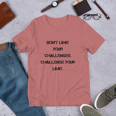 Don't limit your challenges. Challenge your limit. - Unisex Short Sleeve Jersey T-Shirt Motivational quotes 7849119