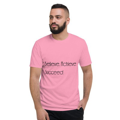 Believe. Achieve. Succeed. - Lightweight Fashion Short Sleeve T-Shirt Motivational quotes 7851389