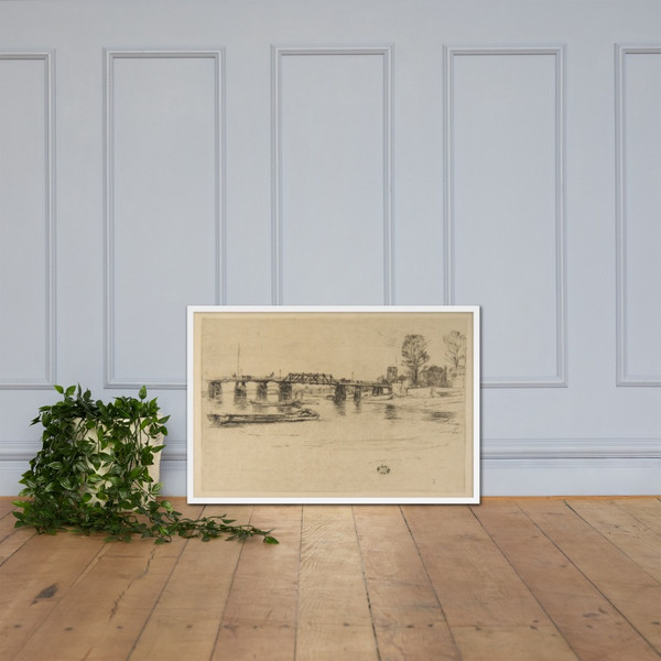 Fulham (Chelsea) - James McNeill Whistler - late 19th or 20th century - Matte Paper Framed Poster Museum quality 7742073