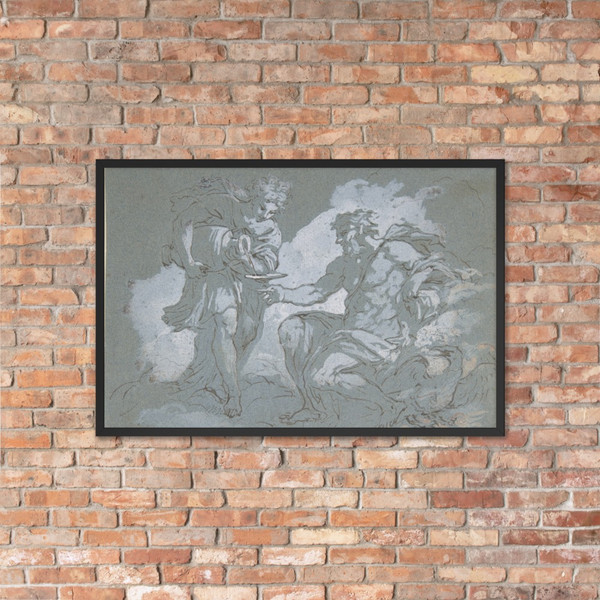 Jupiter and Ganymede - Johan Carl Loth - 1645–98 - Photo Paper Framed Poster Museum quality 7747877