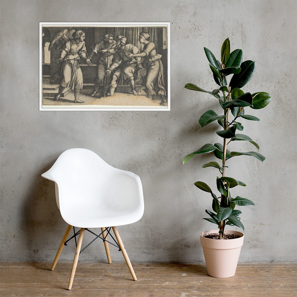 Tobias and the Archangel Raphael, from The Story of Tobias - Georg Pencz - 1543 - Photo Paper Framed Poster Museum quality 7743951