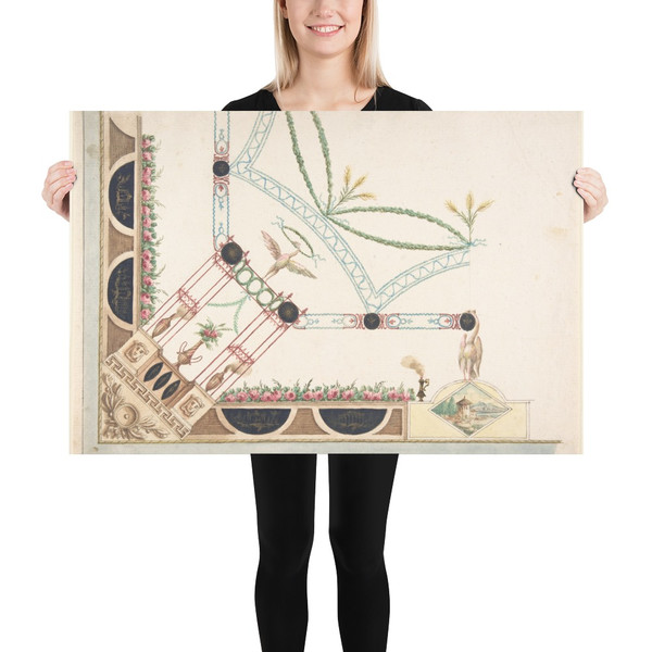 Design for a Ceiling - Anonymous, Italian, first half of the 18th century - 18th century - Paper Poster Museum quality 7745678