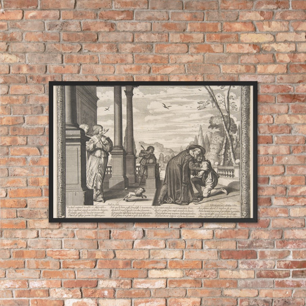 Return of the Prodigal Son - Abraham Bosse - ca. 1636 - Matte Paper Framed Poster Museum quality 7738158