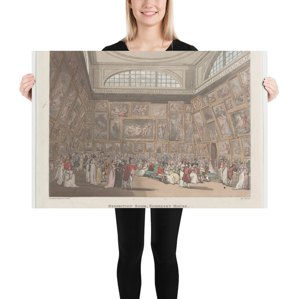 Exhibition Room, Somerset House - Thomas Rowlandson - January 1, 1808 - Photo Paper Poster Museum quality 7738375