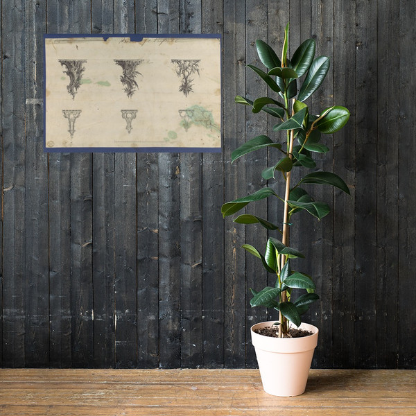 Brackets for Bustos, in Chippendale Drawings, Vol. I - Thomas Chippendale - 1754 - Photo Paper Poster Museum quality 7748120