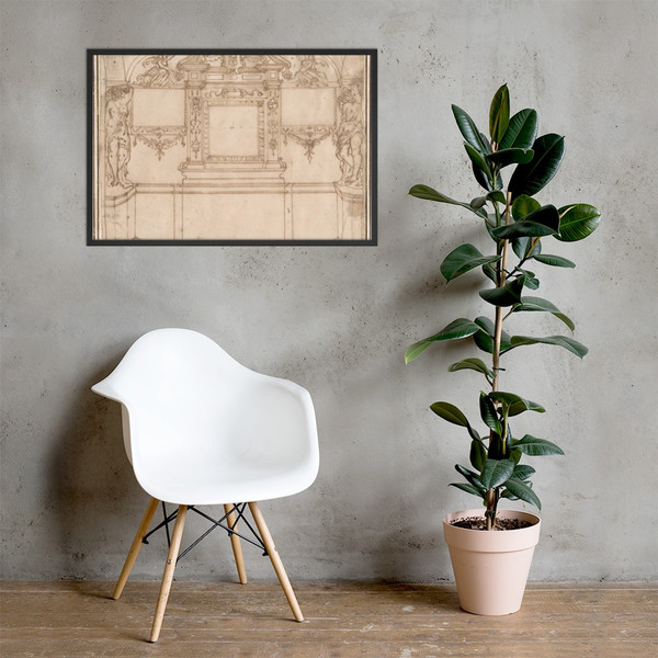 Wall Decoration - Anonymous, Italian, 16th century - 16th century - Matte Paper Framed Poster Museum quality 7742946