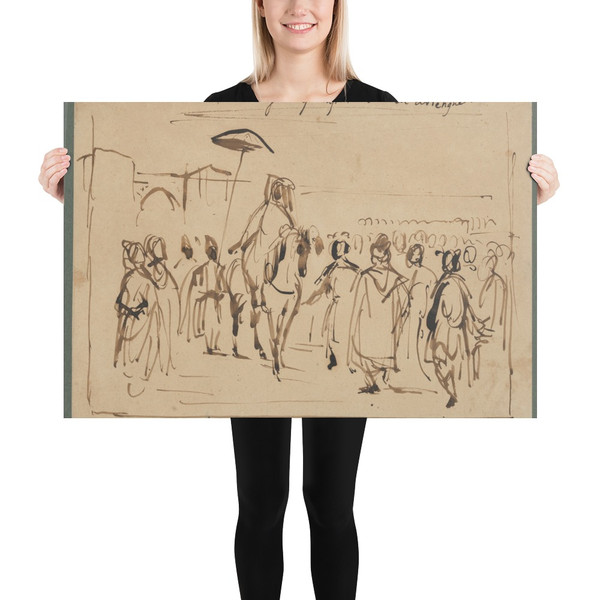 Study for "The Sultan of Morocco and His Entourage" - Eugène Delacroix - 1832–33 - Paper Poster Museum quality 7744931