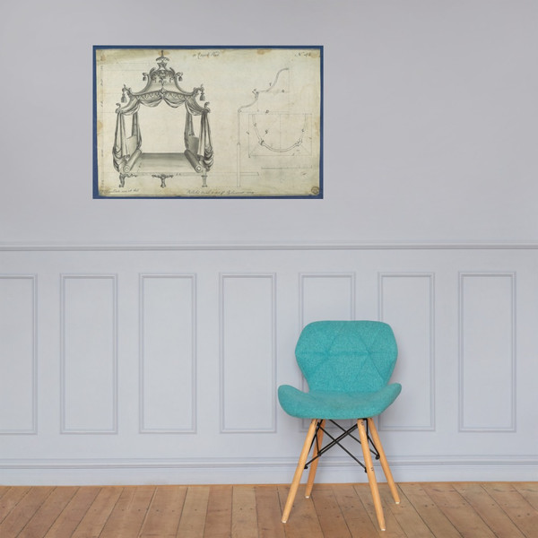 Couch Bed, in Chippendale Drawings, Vol. I - Thomas Chippendale - 1759 - Photo Paper Poster Museum quality 7747995
