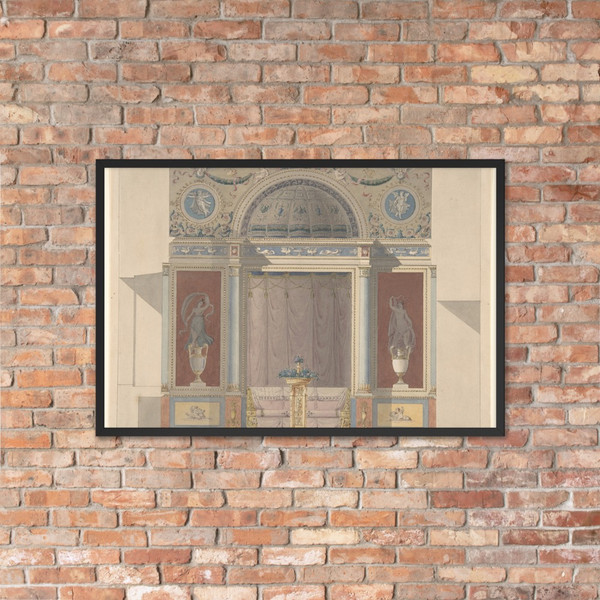 Study for an Arched Alcove with a Canapé - Anonymous, French, 19th century - ca. 1804–10 - Matte Paper Framed Poster Museum quality 7743682