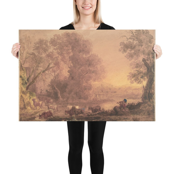 Arcadian Landscape - George Barret, the younger - 1820–42 - Photo Paper Poster Museum quality 7745661