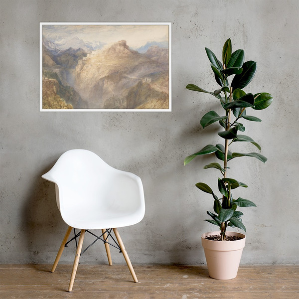 The Fort of L'Esseillon, Val de la Maurienne, France - Joseph Mallord William Turner - 1835–36 - Matte Paper Framed Poster Museum quality 7744198