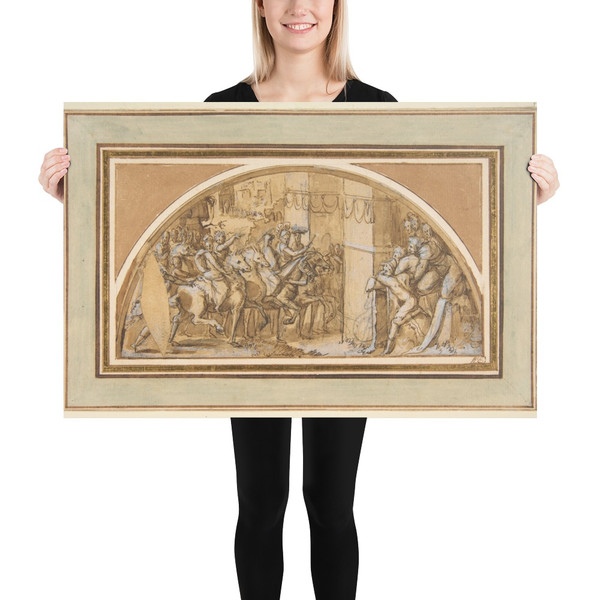 Triumphal Entry into a City - Francesco Salviati (Francesco de' Rossi) - 1530s - Photo Paper Poster Museum quality 7744090
