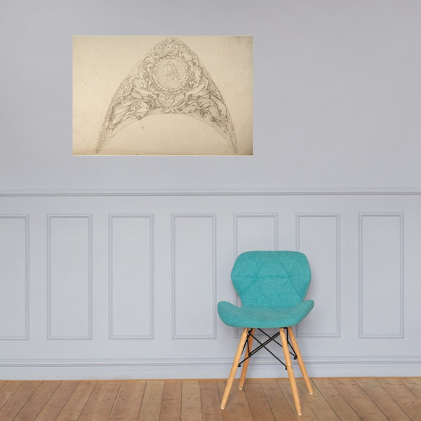 Design for a Pedentive Decoration - Anonymous, Italian, Piedmontese, 18th century - 18th century - Photo Paper Poster Museum quality 7744873