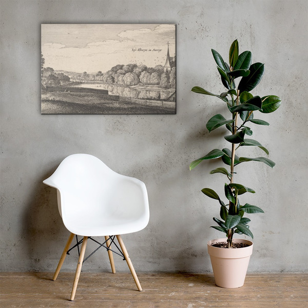 Near Albury - Wenceslaus Hollar - 1645 - Canvas Museum quality 7725176