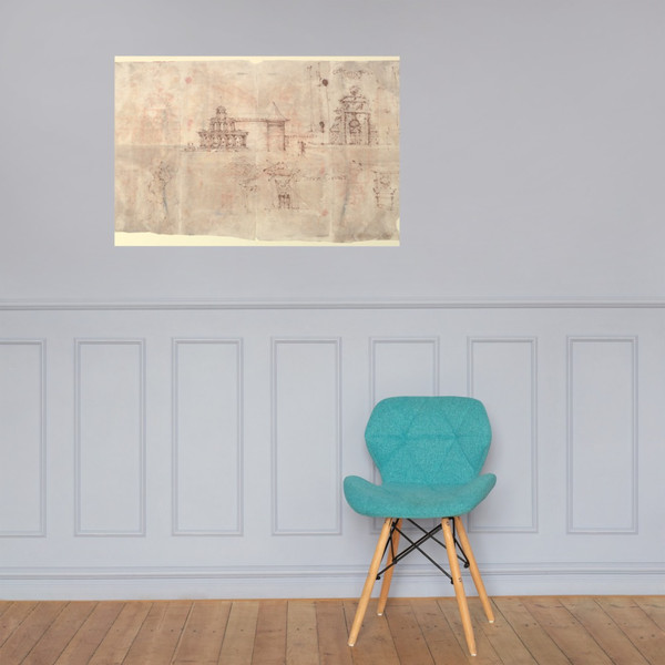 Studies of Architectural Motifs - Anonymous, French, 18th century - 18th century - Photo Paper Poster Museum quality 7723428