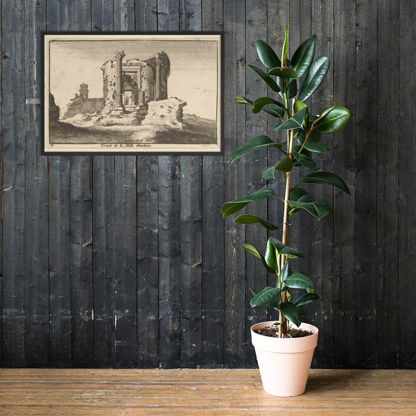 Temple of the Tiburtine Sybil - Wenceslaus Hollar - 1650 - Matte Paper Framed Poster Museum quality 7740085