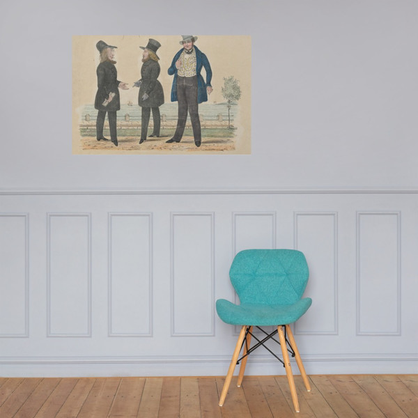 Three Loafers (Trois Originaux) - Alfred E. Baker - 1836–41 - Paper Poster Museum quality 7738409