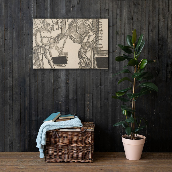 Adelphi, from The Comedie of Terence, 19th century reprint - Albrecht Dürer - n.d. - Canvas Museum quality 7746630