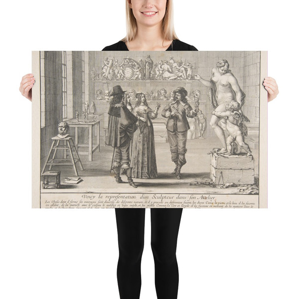 The Sculptor - Abraham Bosse - 1642 - Photo Paper Poster Museum quality 7739566