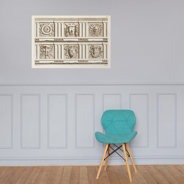 Esemplare di Alcuni ornati, per la gioventù amante del Disegno - Carlo Bianconi - 18th century - Photo Paper Poster Museum quality 7740485