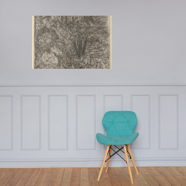 La Sainte Famille (The Holy Family) - Rodolphe Bresdin - 19th century - Paper Poster Museum quality 7747777