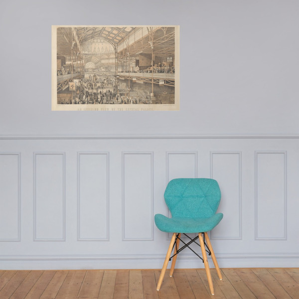An Interior View of the New York Crystal Palace - Charles Parsons - 1853 - Paper Poster Museum quality 7746424