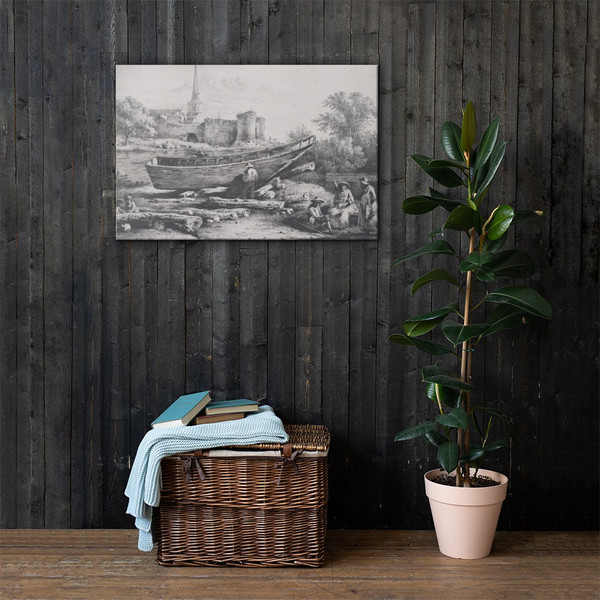 The Construction Site, in Savigny - Jean Jacques de Boissieu - 1803 - Canvas Museum quality 7745785