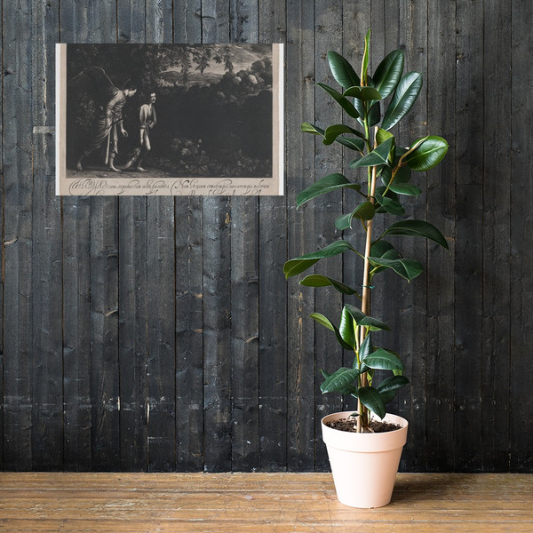 Tobias and the Angel (large plate) - Hendrick Goudt - 1613 - Paper Poster Museum quality 7746847