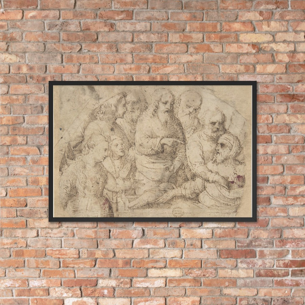 Raising of Lazarus - Lorenzo Lotto - 1480–1556 - Matte Paper Framed Poster Museum quality 7745650
