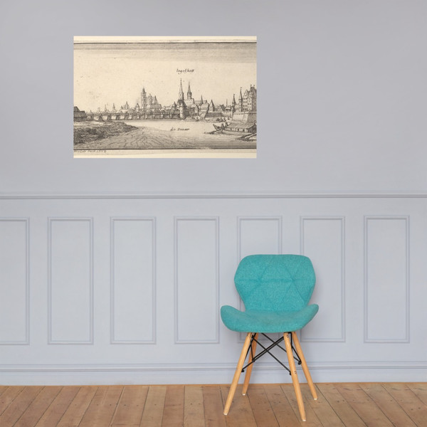 Ingolstadt - Wenceslaus Hollar - 1665 - Photo Paper Poster Museum quality 7740930