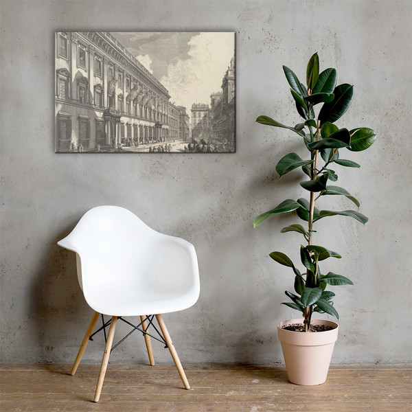 View of the Palazzo Odeschali, from Vedute di Roma (Roman Views) - Giovanni Battista Piranesi - ca. 1753 - Canvas Museum quality 7704759