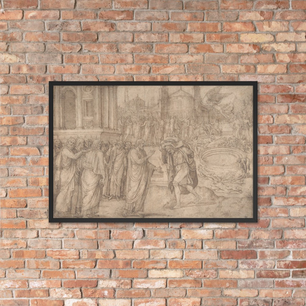 Christ Healing at the Pool of Bethesda - Lambert Lombard - 16th century - Photo Paper Framed Poster Museum quality 7746266
