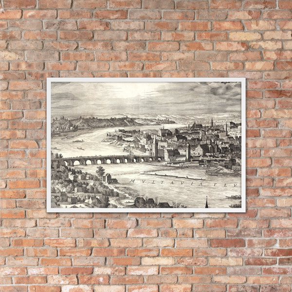 View of the City of Prague - Johannes Wechter - 1606 - Matte Paper Framed Poster Museum quality 7739705