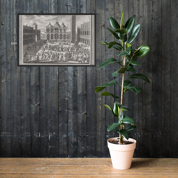 The Carnival of Venice, from: Thesaurus Antiquitatum et Historiarum Italiae, vol. IX - Pieter van der Aa - 1722 - Photo Paper Framed Poster Museum quality 7742559