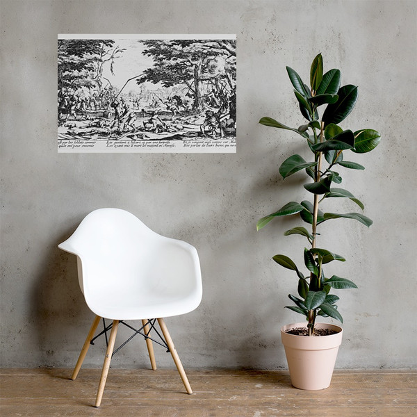 Les Miseres Et Les Mal-Heurs De La Guerre...Israel - Jacques Callot - 1633 - Paper Poster Museum quality 7738474