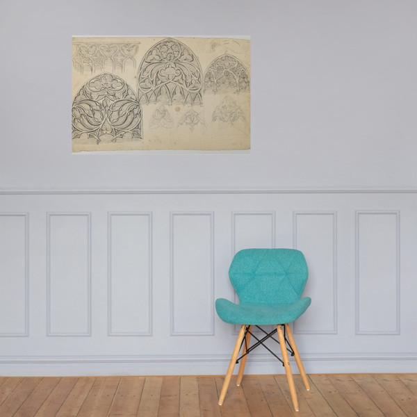 Designs for Gothic tracery - Anonymous - ca. 1805 (?) - Paper Poster Museum quality 7738718