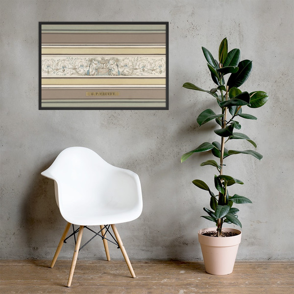 Design for a Frieze with a Censer, Sphinxes and Acanthus Scrolls - Gilles Paul Cauvet - ca. 1760–80 - Matte Paper Framed Poster Museum quality 7743886