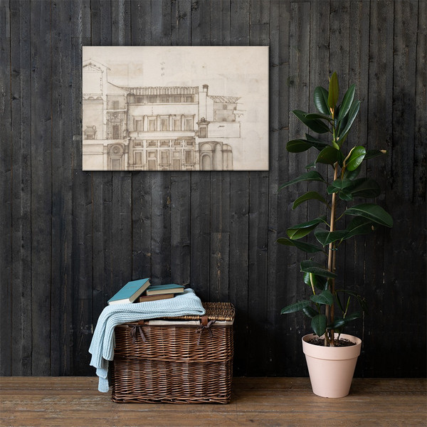 Palazzo Pirro in Rome, section (recto) Palazzo Pirro in Rome, sections; profiles (verso) - Anonymous, French, 16th century - early to mid-16th century - Canvas Museum quality 7740843