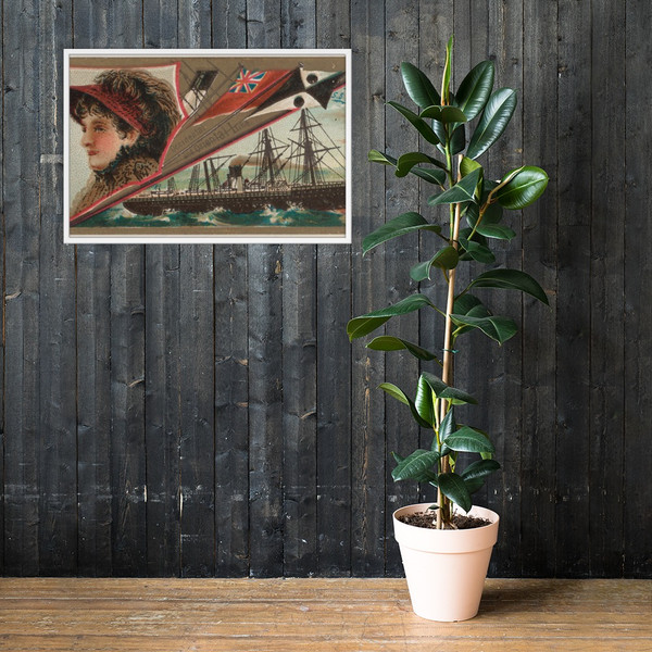 Steamship Oceanic, Occidental and Oriental Line, from the Ocean and River Steamers series (N83) for Duke brand cigarettes - W. Duke, Sons & Co. - 1887 - Matte Paper Framed Poster Museum quality 7737999