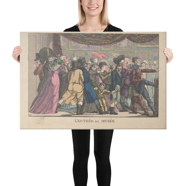 L'Entrée au Musée - Anonymous, French, 19th century - 1808 - Canvas Museum quality 7723673