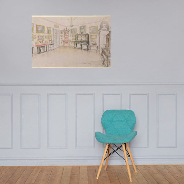 Design for a domestic interior - Anonymous, German - 1857 - Paper Poster Museum quality 7738684