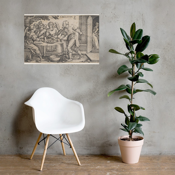 The Three Angels Visiting Abraham, from The Story of Abraham - Georg Pencz - Photo Paper Poster Museum quality 7743934