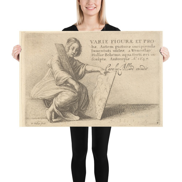 Varie Figuræ et Probæ - Wenceslaus Hollar - 1645 - Photo Paper Poster Museum quality 7741616