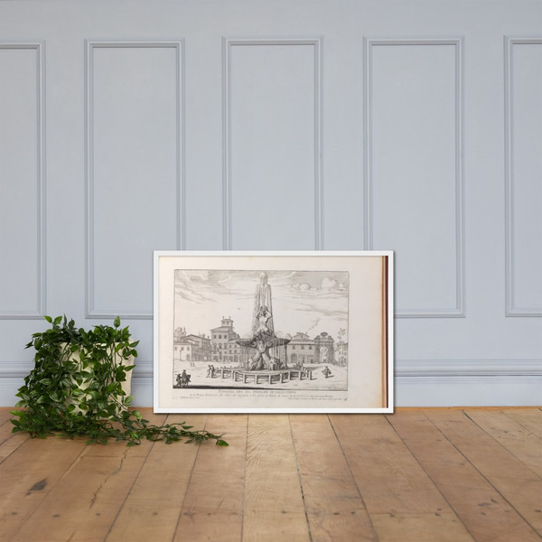 Fontana del Sig. Prencipe di Pallestrina (...). From 'La Fontane di Roma nelle Piazze e Luoghi Publici (...)'. - Giovanni Battista Falda - 1691 or after - Matte Paper Framed Poster Museum quality 7738459