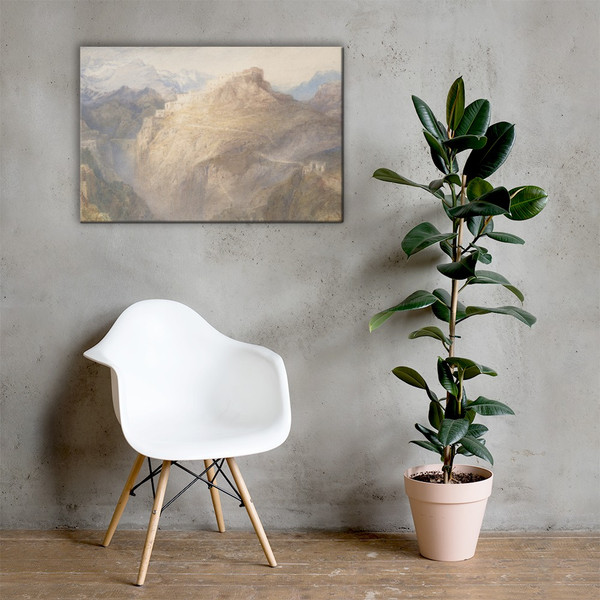 The Fort of L'Esseillon, Val de la Maurienne, France - Joseph Mallord William Turner - 1835–36 - Canvas Museum quality 7744204